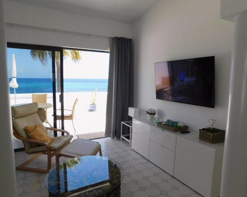Wohnraum mit 55 Zoll OLED Smart TV